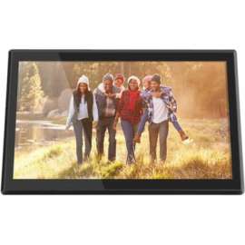 Aluratek AWS17F Digital Frame, 17.3" LCD Digital Frame, 1920 x 1080, Wireless, In-plane Switching (IPS) Technology, Clock, Calendar, Alarm, Background Music, Slideshow, On/Off Timer