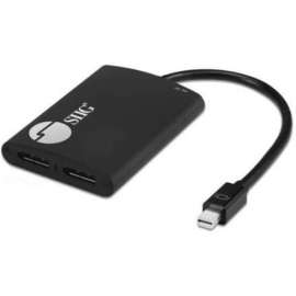 SIIG 4K 1x2 Mini DisplayPort 1.2 to DisplayPort MST Splitter, 2 Port Multi Monitor Splitter ESD Protection, TAA Compliant