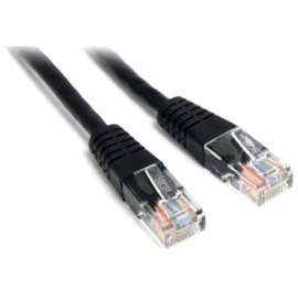 StarTech.com 1 ft Black Molded Cat5e UTP Patch Cable, Make Fast Ethernet network connections using this high quality Cat5e Cable, with Power-over-Ethernet capability, 1ft Cat5e Patch Cable, 1ft Cat 5e Patch Cable, 1ft Cat5e Patch Cord