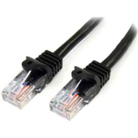 StarTech.com 3 ft Black Cat5e Snagless UTP Patch Cable, Make Fast Ethernet network connections using this high quality Cat5e Cable, with Power-over-Ethernet capability, 3ft Cat5e Patch Cable, 3ft Cat 5e Patch Cable, 3ft Cat5e Patch Cord