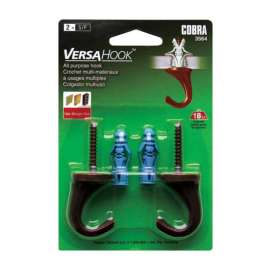 Cobra VersaHook Bronze Brown Self-Drilling All Purpose Hanger 20 lb 2 pk