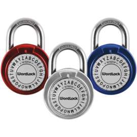 Wordlock 4.5 in. H X 2.25 in. W X 2-1/4 in. L Steel 3-Digit Combination Padlock