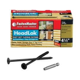 FastenMaster HeadLok 4-1/2 in. L Black Spider Flat Head Deck Screws 50 pk