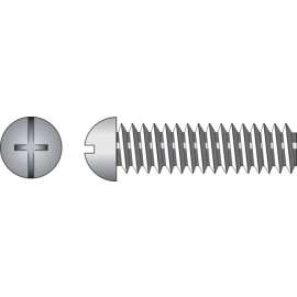 Hillman No. 6-32 X 1/4 in. L Combination Round Head Zinc-Plated Steel Machine Screws 100 pk