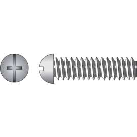 Hillman No. 8-32 X 1 in. L Combination Round Head Zinc-Plated Steel Machine Screws 100 pk