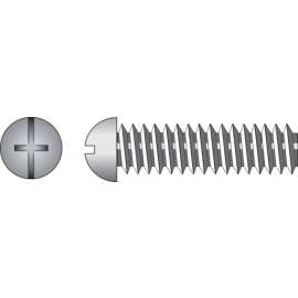 Hillman No. 10-24 X 4 in. L Combination Round Head Zinc-Plated Steel Machine Screws 100 pk