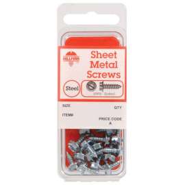 Hillman No. 6 X 1/2 in. L Slotted Hex Washer Head Sheet Metal Screws 10 pk