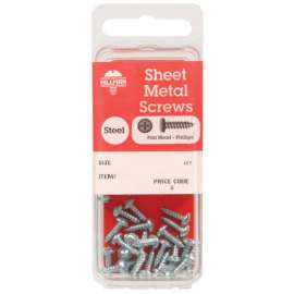 Hillman No. 14 X 1 in. L Phillips Pan Head Sheet Metal Screws 6 pk