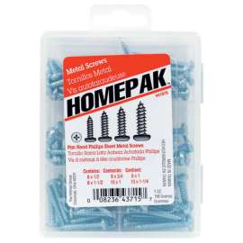 Hillman Homepak No. 14 Phillips Pan Head Sheet Metal Screw Assortment 1 pk