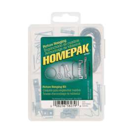 Hillman Homepak Zinc Silver Standard Picture Hanging Set 30 lb 50 pk