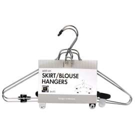 Whitmor 10 in. H X 1 in. W X 15 in. L Steel Silver Skirt/Blouse Hanger 2 pk