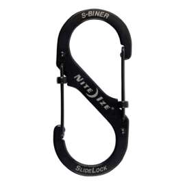 Nite Ize S-Biner SlideLock 1.8 in. D Stainless Steel Black Carabiner Key Holder