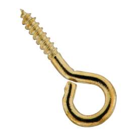 National Hardware 0.06 in. D X 11/16 in. L Polished Brass Screw Eye 5 lb. cap. 7 pk