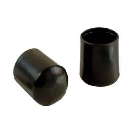Shepherd Hardware Vinyl Leg Tip Black Round 1/2 in. W 4 pk