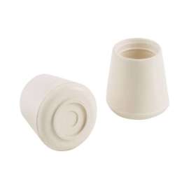 Shepherd Hardware Rubber Leg Tip White Round 2 pk