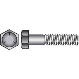 Hillman 1/4 in. D X 1 in. L Heat Treated Zinc Steel Hex Head Cap Screw 100 pk