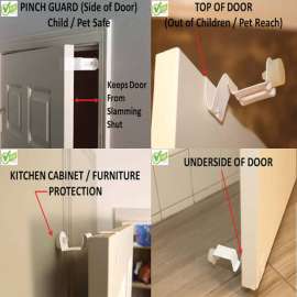 STOPPCLIPP 1 in. W X 3 in. L Steel White Door Stop Mounts to door