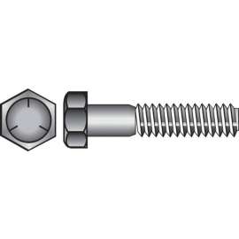 Hillman 1/4 in. D X 1/2 in. L Heat Treated Zinc Steel Hex Head Cap Screw 100 pk
