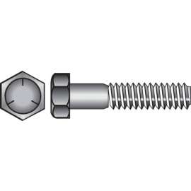 Hillman 1/4 in. D X 3-1/2 in. L Heat Treated Zinc Steel Hex Head Cap Screw 100 pk