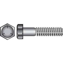 Hillman 7/16 in. D X 4 in. L Heat Treated Zinc Steel Hex Head Cap Screw 25 pk