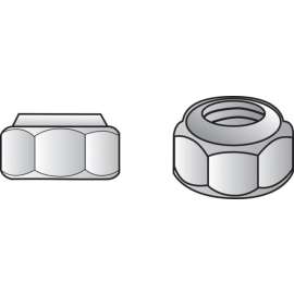 Hillman #6-32 Zinc-Plated Steel USS Nylon Lock Nut 100 pk