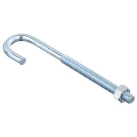 Hampton Medium Zinc-Plated Silver Zinc 1.1875 in. L J-Bolt 150 lb 1 pk