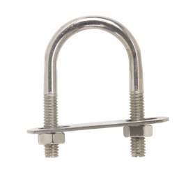 Hampton 5/16 in. X 1-3/8 in. W X 2-1/2 in. L Coarse Zinc-Plated Stainless Steel U-Bolt