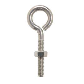 Hampton 1/4 in. X 2-5/8 in. L Stainless Stainless Steel Eyebolt Nut Included