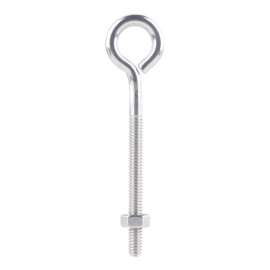 Hampton 1/4 in. X 4 in. L Stainless Stainless Steel Eyebolt Nut Included