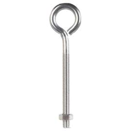 Hampton 5/16 in. X 5 in. L Stainless Stainless Steel Eyebolt Nut Included