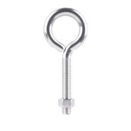 Hampton 3/8 in. X 4 in. L Stainless Stainless Steel Eyebolt Nut Included
