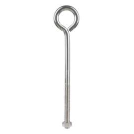 Hampton 3/8 in. X 8 in. L Stainless Stainless Steel Eyebolt Nut Included