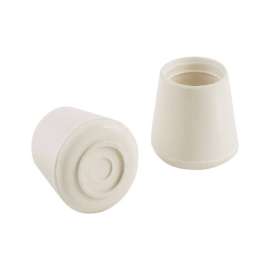 Shepherd Hardware Rubber Leg Tip White Round 1/2 in. W 40 pk