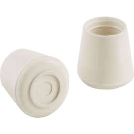 Shepherd Hardware Rubber Leg Tip White Round 3/4 in. W 40 pk