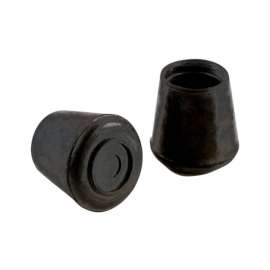 Shepherd Hardware Rubber Leg Tip Black Round 1/2 in. W 40 pk
