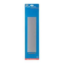 H.B. Ives 12 in. H X 3 in. L Silver Aluminum Push Plate