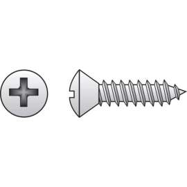Hillman No. 12 X 1 in. L Phillips Oval Head Sheet Metal Screws 100 pk