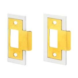 Prime-Line 3.75 in. H X 1.88 in. W X 0.22 in. D Brass-Plated Brass Door Catch Repair Kit