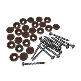 Barrette Outdoor Living No. 8 X 1.5 in. L Square Brown Screen Panel Fastener Kit 12 pk