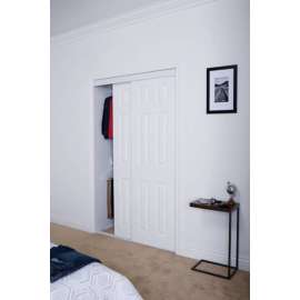 Erias 80.5 in. H X 60 in. W Wood Closet Bypass Door