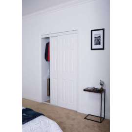 Erias 80.5 in. H X 48 in. W Wood Closet Bypass Door