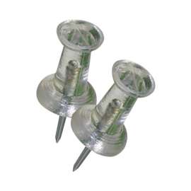 Hillman Clear Push Pins 16 pk