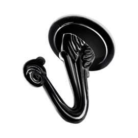 Ook Medium Black Steel 1-1/2 in. L Swag Hook 30 lb 2 pk
