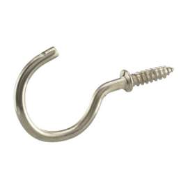 Hillman Small Metal 7/8 in. L Cup Hook 1 lb 8 pk