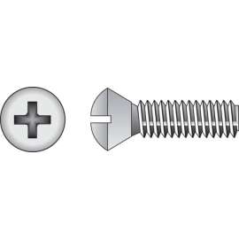 Hillman No. 6-32 X 1/2 in. L Phillips Oval Head Stainless Steel Machine Screws 100 pk