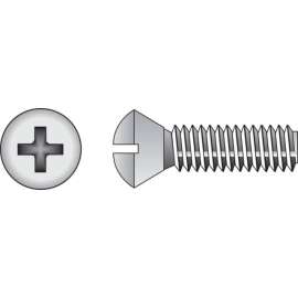 Hillman No. 1/4-20 X 1-1/2 in. L Phillips Oval Head Stainless Steel Machine Screws 100 pk