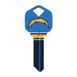 Hillman LA Chargers Painted Key House/Office Universal Key Blank Single