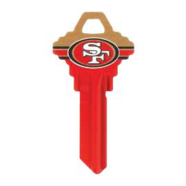 Hillman San Francisco 49ers Painted Key House/Office Universal Key Blank Single