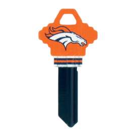 Hillman Denver Broncos Painted Key House/Office Universal Key Blank Single