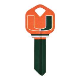 Hillman University of Miami Painted Key House/Office Universal Key Blank Single
